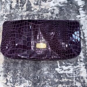 Nine West crocodile clutch/top handle purse like new